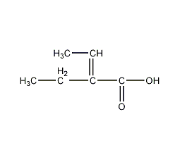 2-乙基-2-丁烯酸结构式