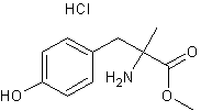 α-甲基-DL-酪氨酸甲酯盐酸盐结构式