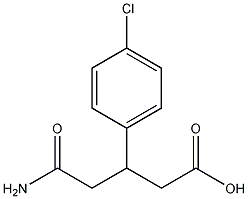 3-(4-氯苯基)戊二酰胺酸结构式