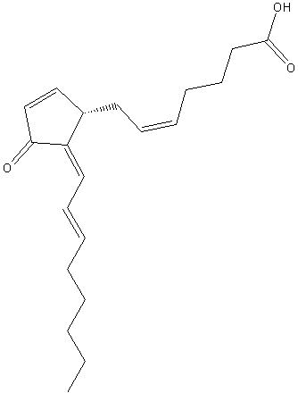 (15-脱氧-Δ12,14-前列腺素 J2结构式