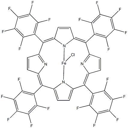 5,10,15,20-四(五氟苯基)-21H,23H-卟啉氯化铁结构式