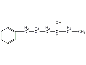 1-苯基-4-己醇结构式