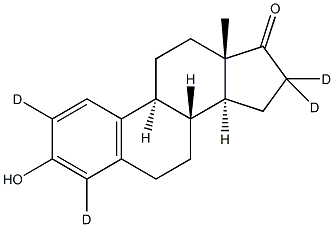 雌酮-2,4,16,16-d4结构式