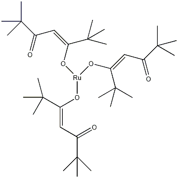 三(2,2,6,6-四甲基-3,5-庚二酮酸)钌结构式