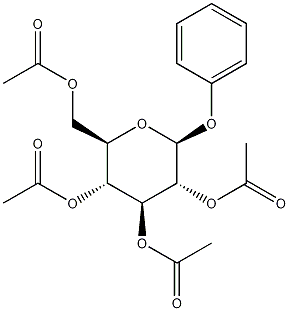 苯基-2,3,4,6-四-O-乙酰-β-D-葡萄糖苷结构式