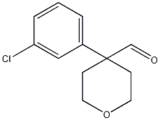 4-(3-氯苯基)四氢-2H-吡喃-4-甲醛结构式