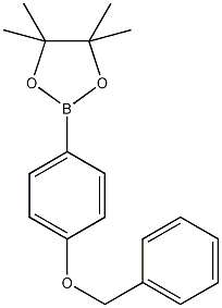 2-(4-苄氧基苯基)-4,4,5,5-四甲基-1,3,2-二杂氧戊硼烷结构式
