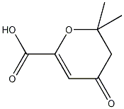 3,4-二氢-2,2-二甲基-4-氧代-2H-吡喃-6-羧酸结构式