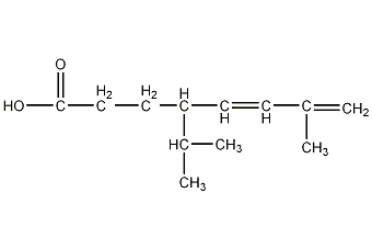 (4ξ,5E)-4-异丙基-7-甲基-5,7-辛二烯酸结构式