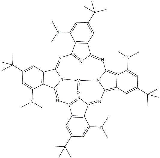 3,10,17,24-四叔丁基-1,8,15,22-四(二甲氨基)-29H,31H-酞菁氧钒结构式