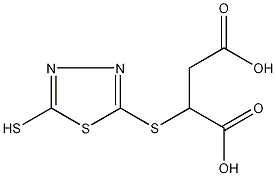 2-(5-巯基-1,3,4-噻二唑-2-硫基)琥珀酸结构式