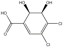 2R,3R)-1-羧基-4,5-二氯-2,3-二羟环己基-4,6-二烯结构式