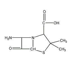 6-氨基青霉烷酸结构式