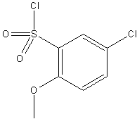 5-氯-2-甲氧基苯磺酰氯结构式