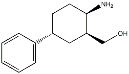 2-顺式-羟甲基-4-反式-苯基-1-环己胺结构式