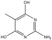 2-氨基-4,6-二羟基-5-甲基嘧啶结构式
