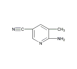 6-氨基-5-甲基吡啶-3-腈结构式