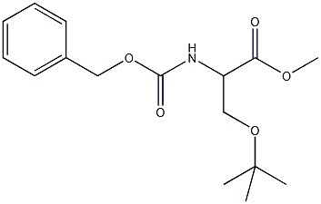 O-叔丁基-N-苄氧羰基-L-丝氨酸甲酯结构式