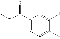 3-碘-4-甲基苯甲酸甲酯结构式