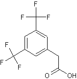 3,5-双(三氟甲基)苯乙酸结构式
