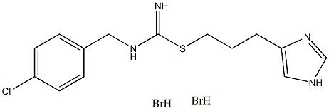 [(4-氯苯基)甲基]-3-(1H-咪唑-4-基)氨基亚氨基硫代甲酸丙酯二氢溴酸盐结构式