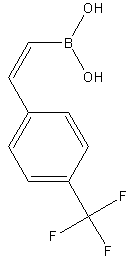 反式-2-[4-(三氟甲基)苯基]乙烯基硼酸结构式