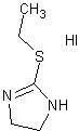 2-乙基硫代-2-咪唑啉氢碘酸酐结构式