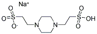 哌嗪-1,4-二乙磺酸单钠盐结构式