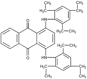 1,4-二[(2,4,6-三乙基苯基)氨基]蒽醌结构式
