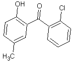 2'-氯-2-羟基-5-甲基二苯甲酮结构式