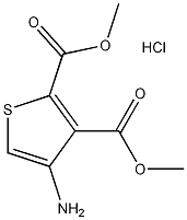 4-氨基噻吩-2,3-二羧酸二甲酯盐酸盐结构式