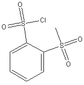 2-(甲磺酰)苯磺酰氯结构式