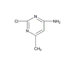 2-氯-4-氨基-6-甲基嘧啶结构式