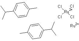 四氯双(μ-4-伞花烃)二钌结构式