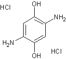 2,5-二氨基对苯二酚二盐酸盐结构式