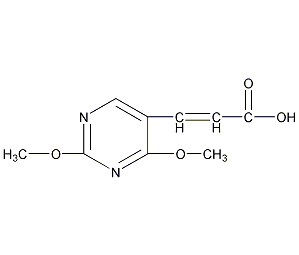 (E)-5-(2-羰基乙烯)-2,4-二甲氧基嘧啶结构式