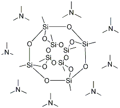 八三(四甲胺)戊环[9.5.1.13,9.15,15.17,13]八硅氧烷-1,3,5,7,9,11,13,15-八氧化水合物结构式