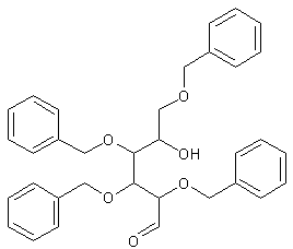 2,3,4,6-四-O-苄基-D-吡喃半乳糖结构式