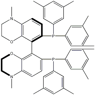 (R)-7,7'-双[二(3,5-二甲苯基)膦]-3,3',4,4'-四氢-4,4'-二甲基-8,8'-二(2H-1,4-苯并恶嗪)结构式