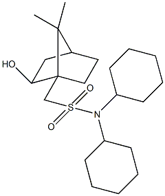 (-)-N,N-二环己基-(1S)-异冰片-10-磺酰胺结构式