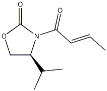 (4S)-N-巴豆酰基-4-异丙基-2-恶唑烷酮结构式