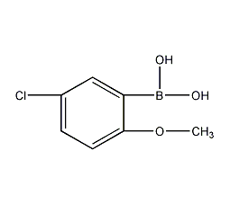 5-氯-2-甲氧基苯基硼酸结构式