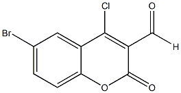 6-溴-4-氯-3-甲酰基香豆素结构式