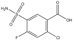 2-氯-4-氟-5-氨磺酰苯甲酸结构式