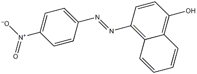对硝基苯偶氮-α-萘酚结构式