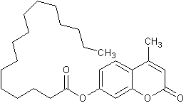 4-甲基伞形基棕榈酸酯结构式