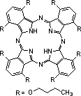 1,4,8,11,15,18,22,25-八溴丁氧基-29H,31H-酞菁结构式