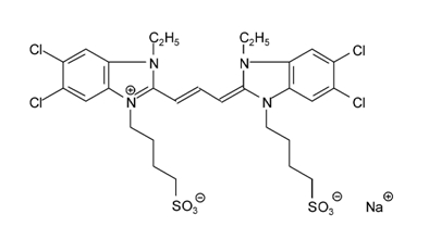 5,6-Dichloro-2-[[5,6-dichloro-1-ethyl-3-(4-sulfobutyl)-benzimidazol-2-ylidene]-propenyl]-1- ethyl-3-(4-sulfobutyl)-benzimidazolium hydroxide, inner salt, sodium salt