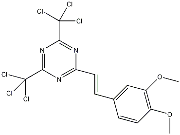 2-(3,4-二甲氧基)-4,6-双(三氯甲基)- 1,3,5-三嗪结构式