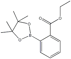 2-(4,4,5,5-四甲基-1,3,2-二氧硼戊环-2-基)苯甲酸乙酯结构式